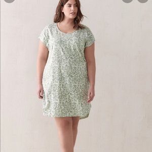 Addition Elle Women Green Leopard Sleepwear Nightgown T-Shirt Plus Size 3X